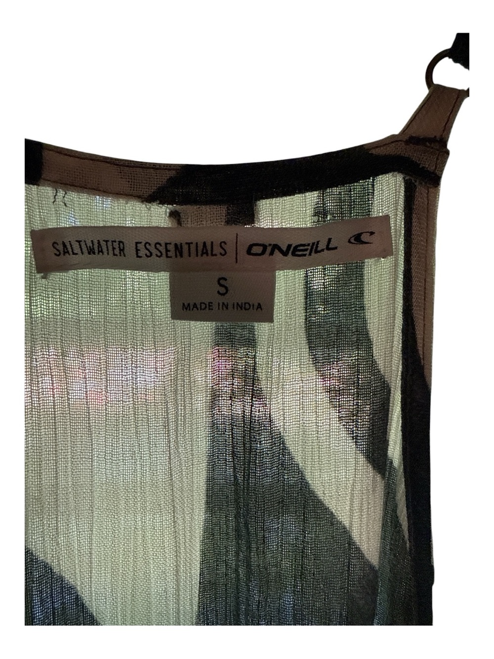O'Neill Navy and off White Printed Maxi Slip Dress Swim Suit Cover Up Size Small - Picture 2 of 4